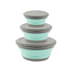 3pcs Silicone Foldable Lunch Box Portable Outdoor Food Storage Leakproof