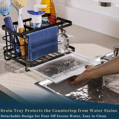 Stainless Steel Sponge Drain Rack Kitchen Sink Storage Organizer