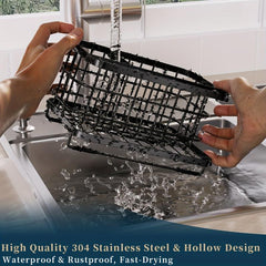 Stainless Steel Sponge Drain Rack Kitchen Sink Storage Organizer