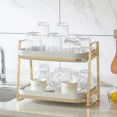 Carbon Steel Cup Storage Rack with Tray D