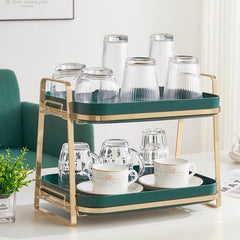Carbon Steel Cup Storage Rack with Tray D
