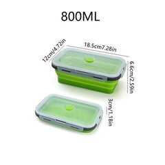 Silicone Collapsible Bento Box Leakproof Food Container 300-1200ml