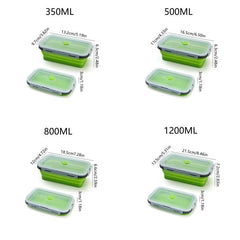 Silicone Collapsible Bento Box Leakproof Food Container 300-1200ml