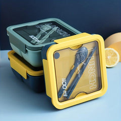 Leakproof Square Lunch Box with Heating and Divided Tableware
