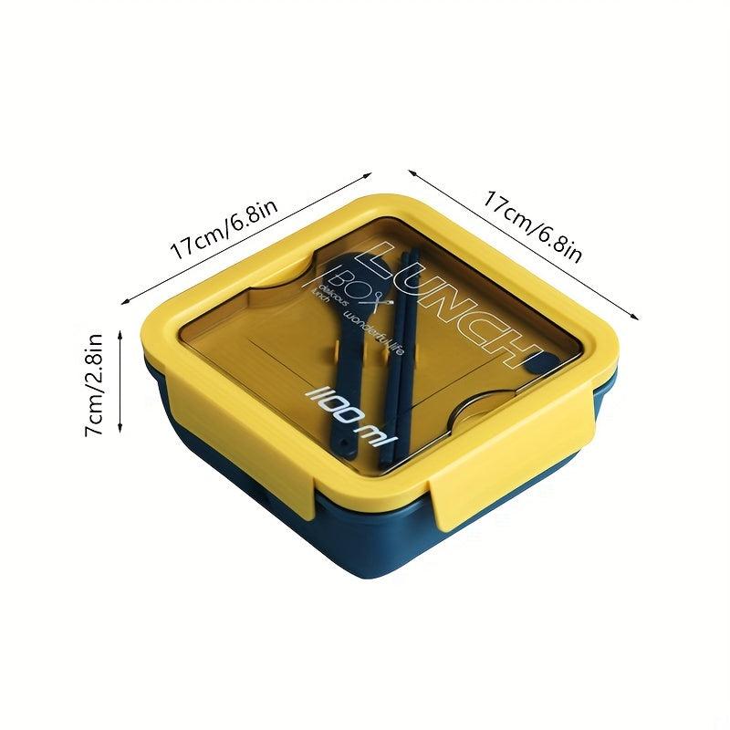 Leakproof Square Lunch Box with Heating and Divided Tableware