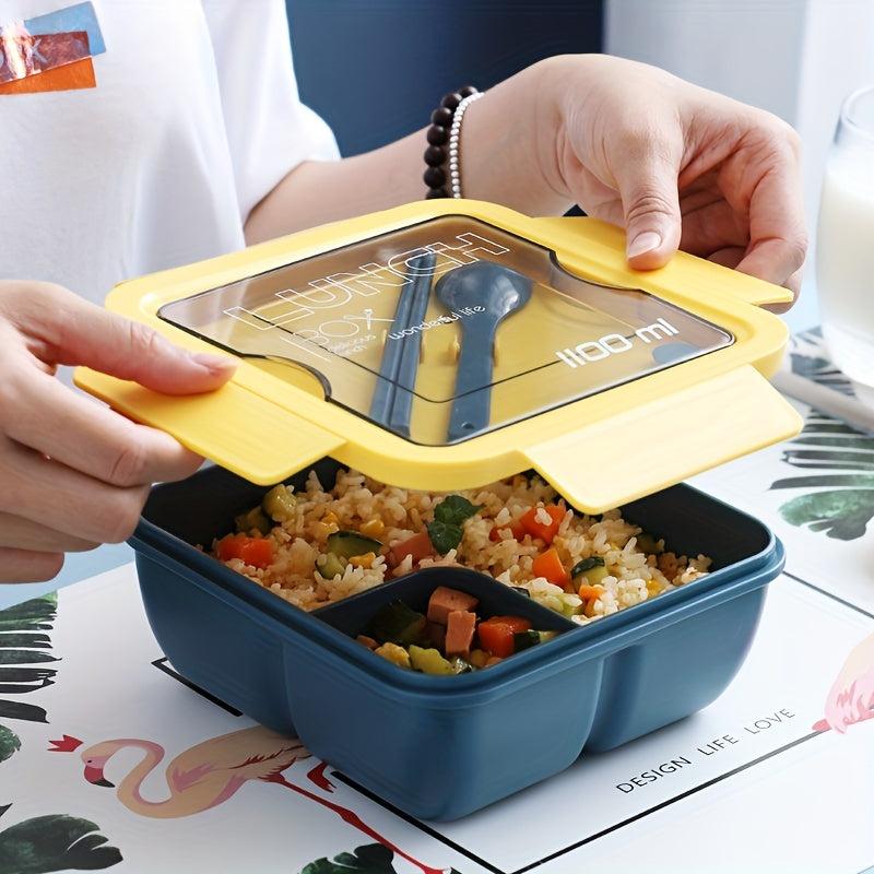 Leakproof Square Lunch Box with Heating and Divided Tableware