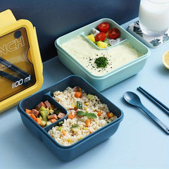 Leakproof Square Lunch Box with Heating and Divided Tableware