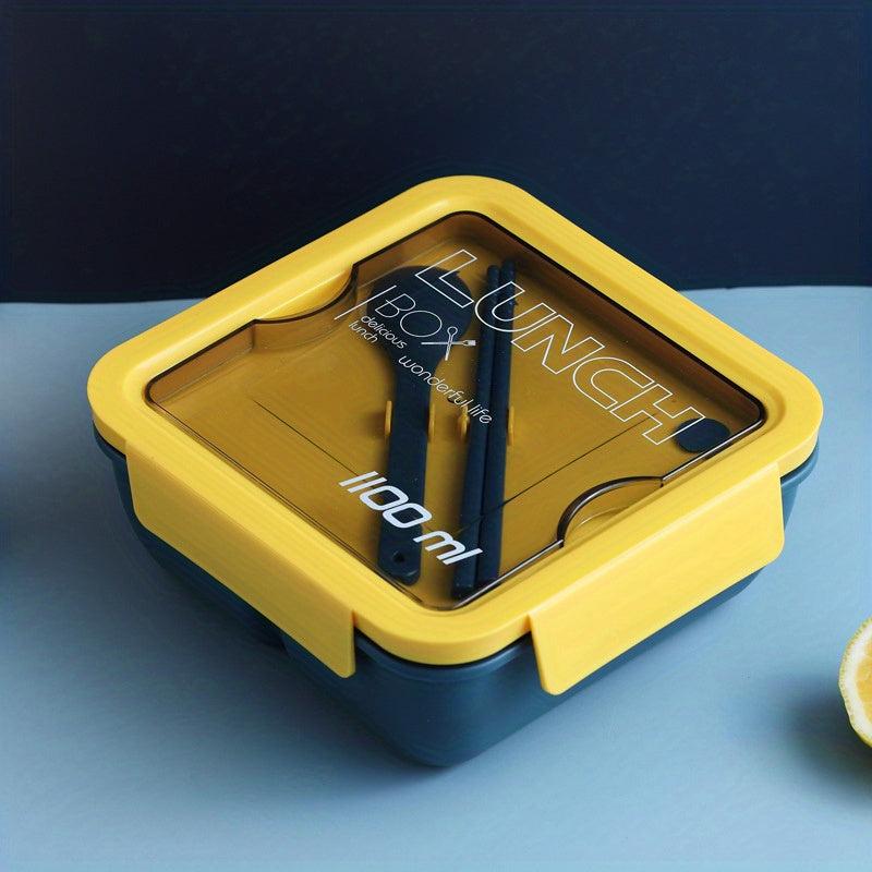 Leakproof Square Lunch Box with Heating and Divided Tableware