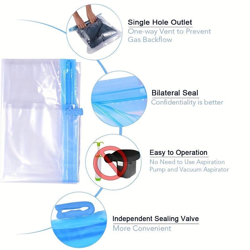 10pcs Travel Compression Bag Vacuum Packaging Space Saving Organizer