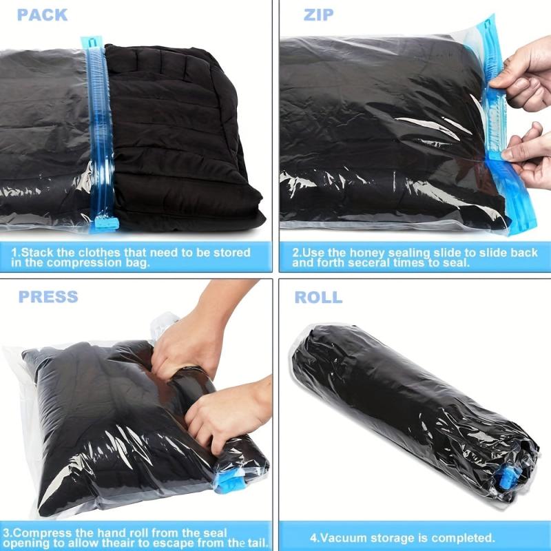 10pcs Travel Compression Bag Vacuum Packaging Space Saving Organizer