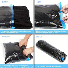 10pcs Travel Compression Bag Vacuum Packaging Space Saving Organizer