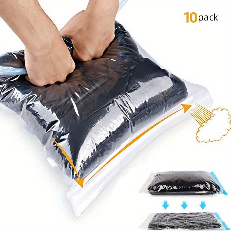 10pcs Travel Compression Bag Vacuum Packaging Space Saving Organizer