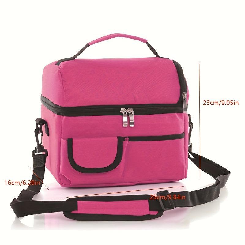 Insulated Lunch Bag Double Layer Waterproof Leakproof Cooler