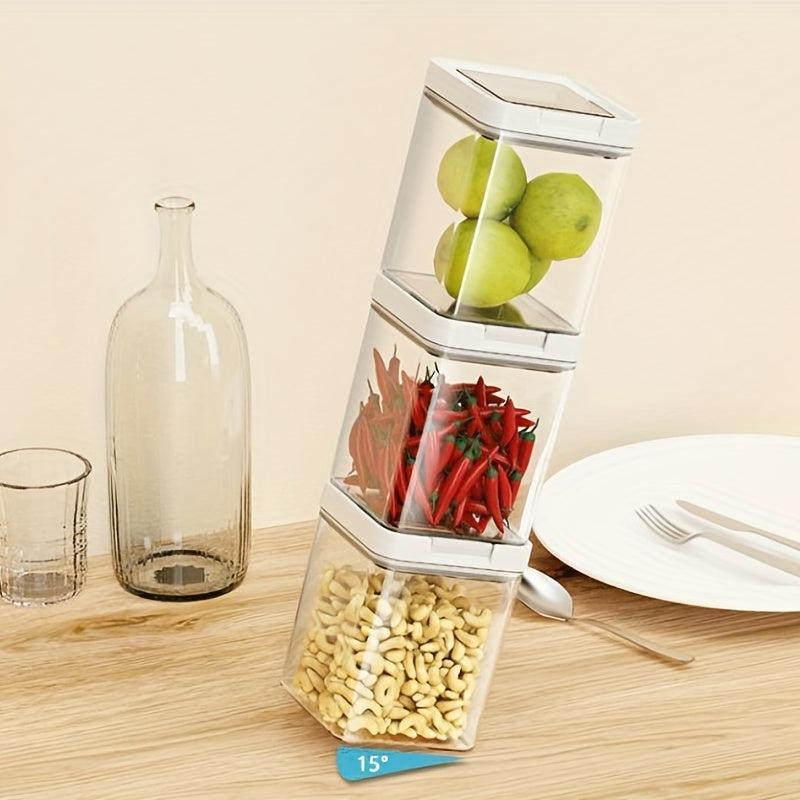 Airtight PET Food Storage Containers Sealed Fresh Box Cereal Rice Pasta Nuts