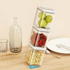Airtight PET Food Storage Containers Sealed Fresh Box Cereal Rice Pasta Nuts