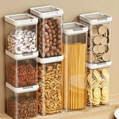 Airtight PET Food Storage Containers Sealed Fresh Box Cereal Rice Pasta Nuts