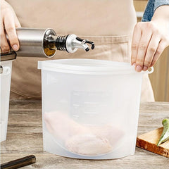 1pc Silicone Storage Zipper Bag Food Reusable Leak Proof BPA Free