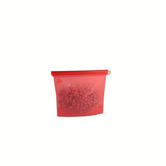 1pc Silicone Storage Zipper Bag Food Reusable Leak Proof BPA Free