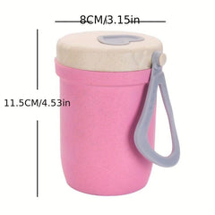 Insulated Lunch Box with Wheat Straw Bento Box