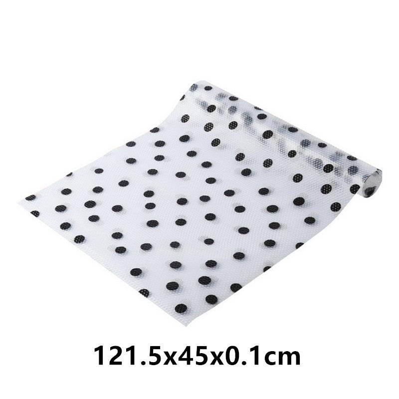 Waterproof Polka Dot Shelf Liners Leaf Tree Pattern Washable Non Slip Cuttable