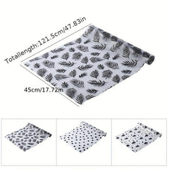Waterproof Polka Dot Shelf Liners Leaf Tree Pattern Washable Non Slip Cuttable