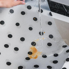 Waterproof Polka Dot Shelf Liners Leaf Tree Pattern Washable Non Slip Cuttable