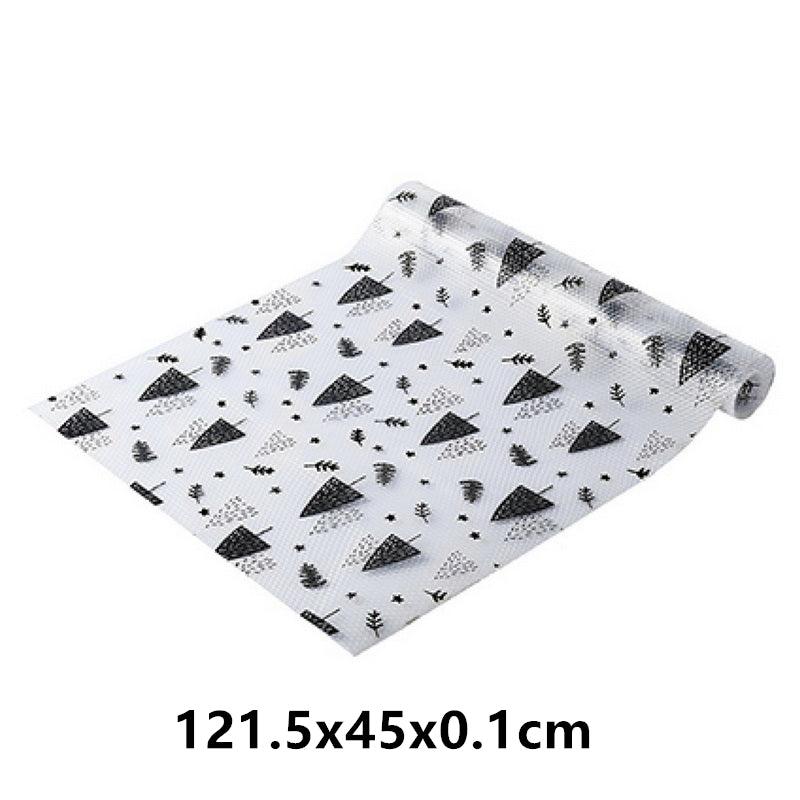 Waterproof Polka Dot Shelf Liners Leaf Tree Pattern Washable Non Slip Cuttable