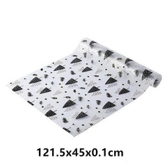 Waterproof Polka Dot Shelf Liners Leaf Tree Pattern Washable Non Slip Cuttable