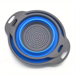 2pcs Silicone Drainage Basket Washing Basin Fruit And Vegetable Storage