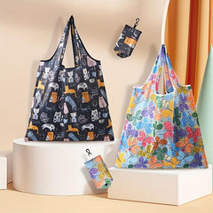 Waterproof Foldable Reusable Shopping Bag - Portable Grocery Bag