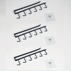 4pcs Mug Cup Holders with Hooks Under Cabinet Hanging Storage