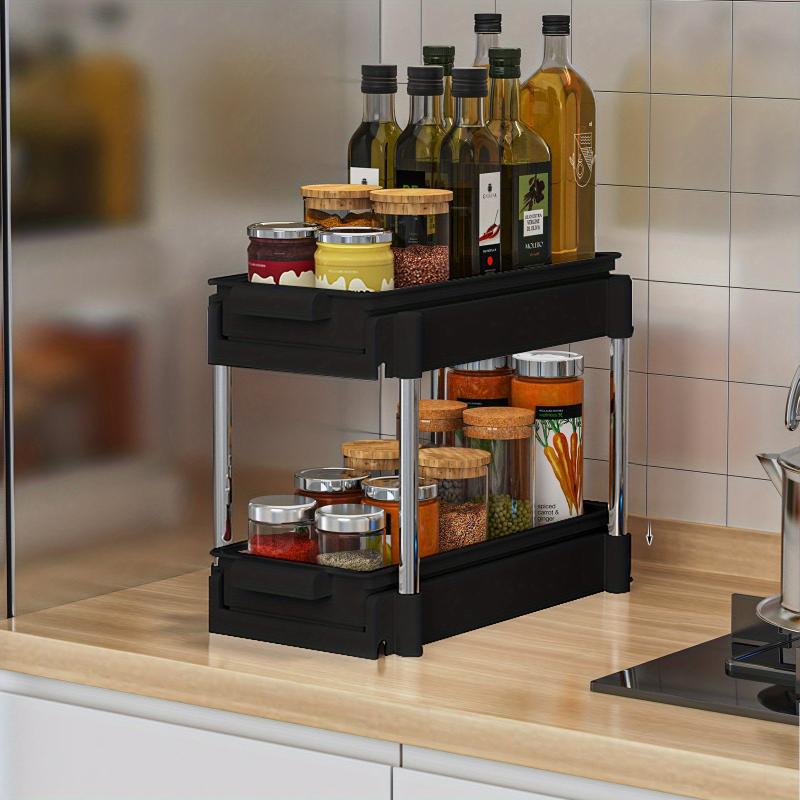Zendar Under Sink Organizer 2 Tier Sliding Basket Rack