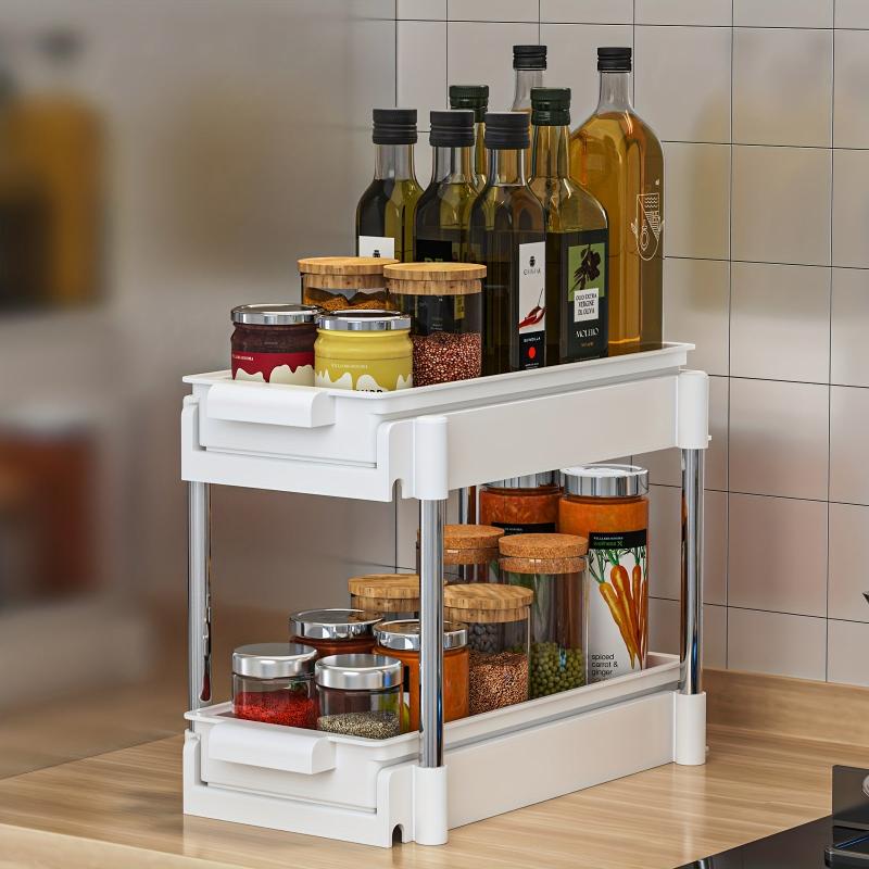 Zendar Under Sink Organizer 2 Tier Sliding Basket Rack
