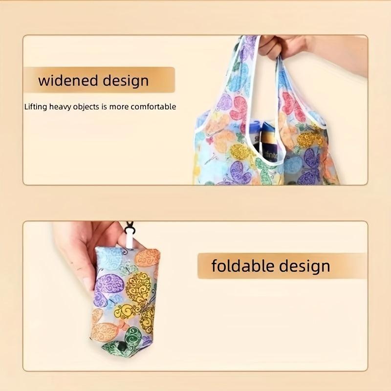 2pcs Foldable Supermarket Shopping Bag Large Capacity for Travel Picnic Camping