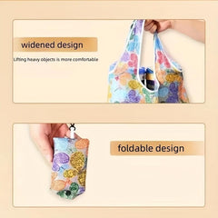 2pcs Foldable Supermarket Shopping Bag Large Capacity for Travel Picnic Camping