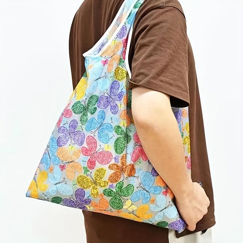 2pcs Foldable Supermarket Shopping Bag Large Capacity for Travel Picnic Camping