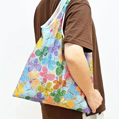 2pcs Foldable Supermarket Shopping Bag Large Capacity for Travel Picnic Camping