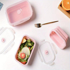 Silicone Lunch Box with Lid for Travel and Fresh Food Storage