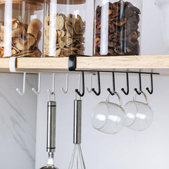 Kitchen Wrought Iron Nail Hooks Cabinet Storage Racks 2lbs MAX