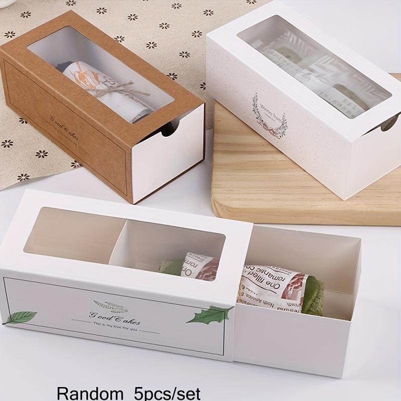 Clear Pastry Boxes with Window for Bakery Cupcakes Candy Birthday Wedding