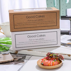 Clear Pastry Boxes with Window for Bakery Cupcakes Candy Birthday Wedding
