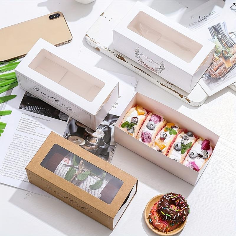 Clear Pastry Boxes with Window for Bakery Cupcakes Candy Birthday Wedding