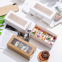 Clear Pastry Boxes with Window for Bakery Cupcakes Candy Birthday Wedding