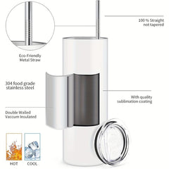 4pcs 20oz Sublimation Tumblers DIY Water Cups Insulated Bottle
