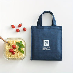 Portable Insulated Lunch Bag with Ice Pack - Waterproof Oxford Insulation