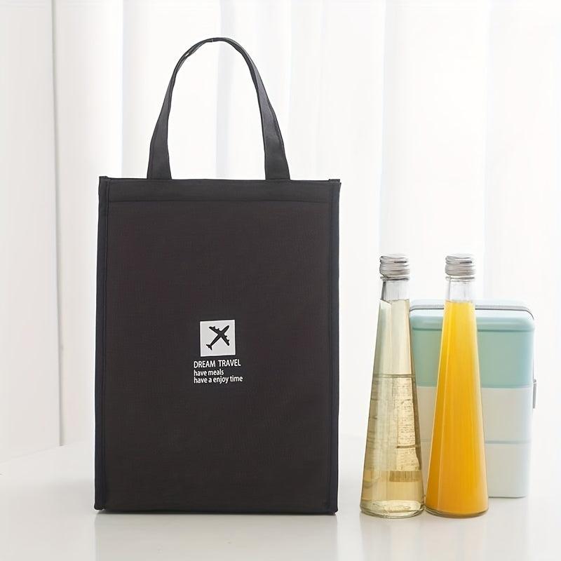 Portable Insulated Lunch Bag with Ice Pack - Waterproof Oxford Insulation