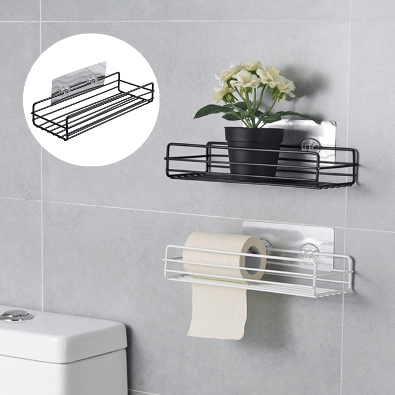 Stainless Steel Wall Shelf Rustproof Bathroom Organizer