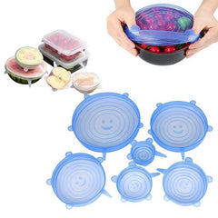 6pcs Silicone Sealed Cover Fresh Keeping Cover