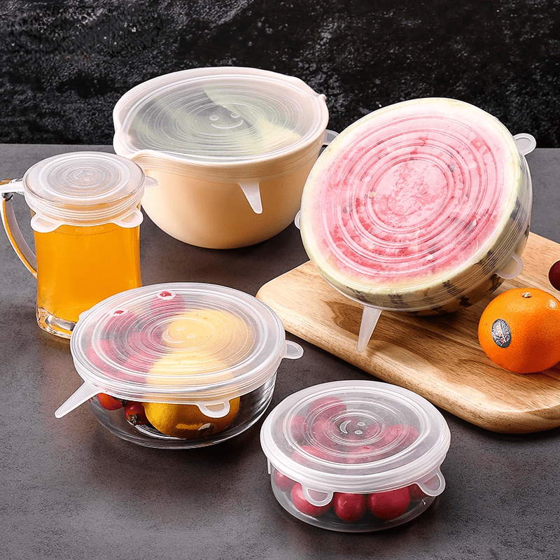 6pcs Silicone Sealed Cover Fresh Keeping Cover