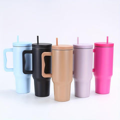 40oz Stainless Steel Tumbler With Lid - Portable Drinking Cup